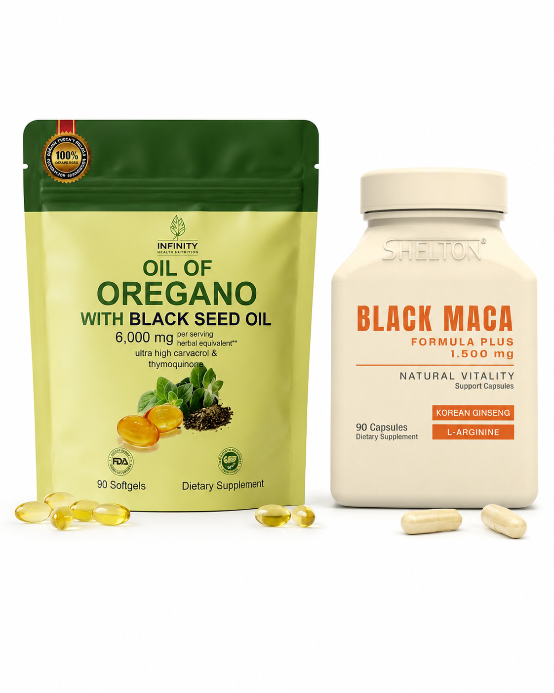 Kit Bienestar Masculino 🌿⚡ — Oil of Oregano + Black Maca · Energía e Inmunidad Natural