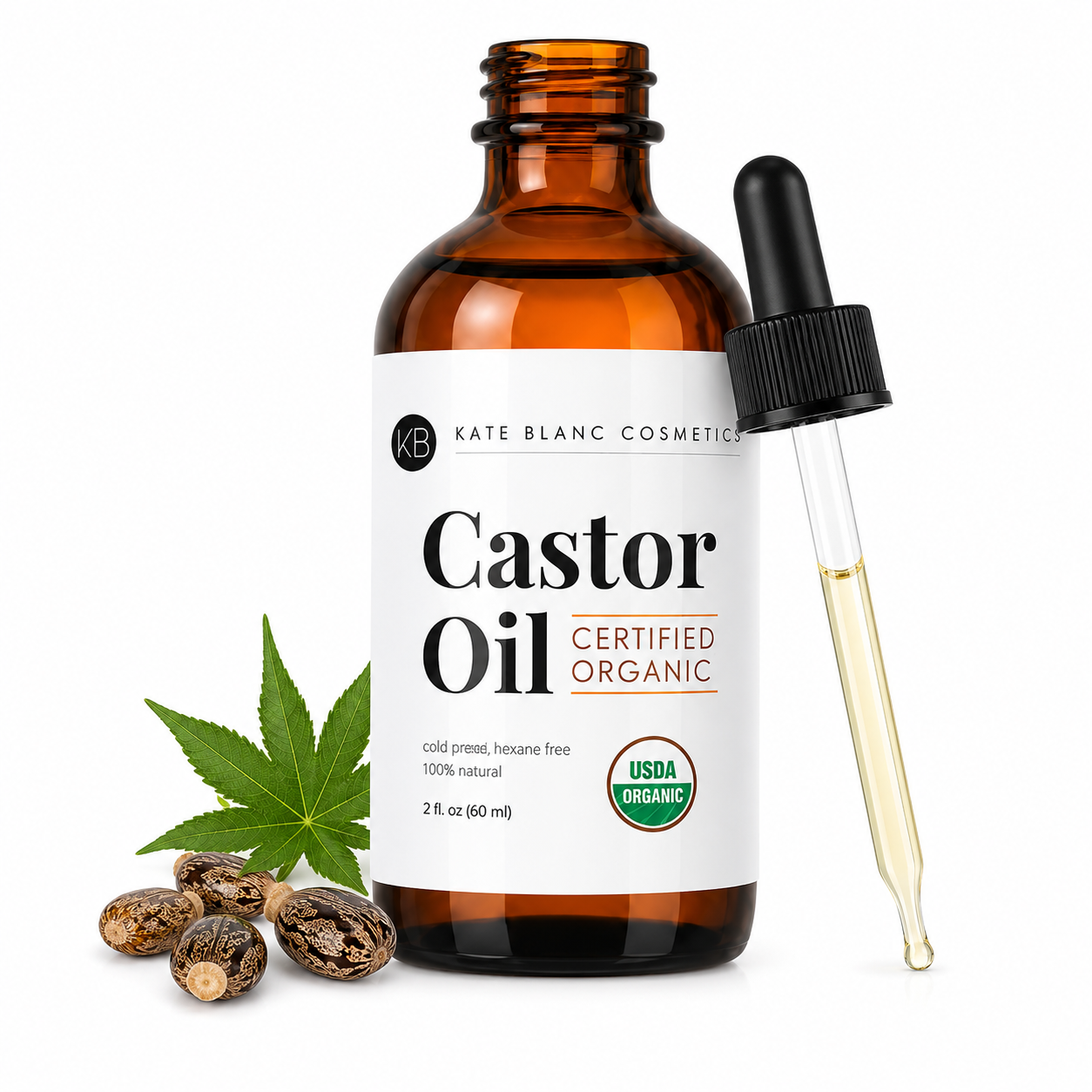 Aceite de Ricino Orgánico | Cabello, Pestañas, Cejas y Piel | 60ml