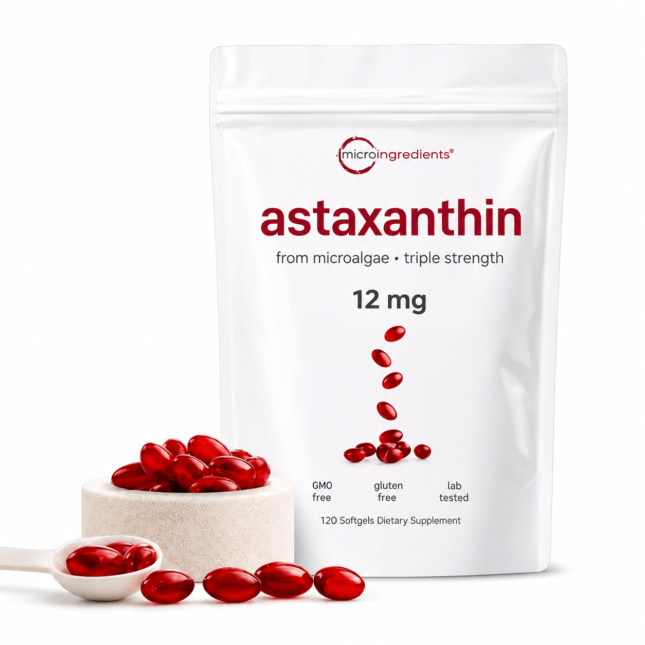 🌟 Astaxantina 12 mg | Potente Antioxidante para el Cuidado de la Piel | 120 CAPSULAS