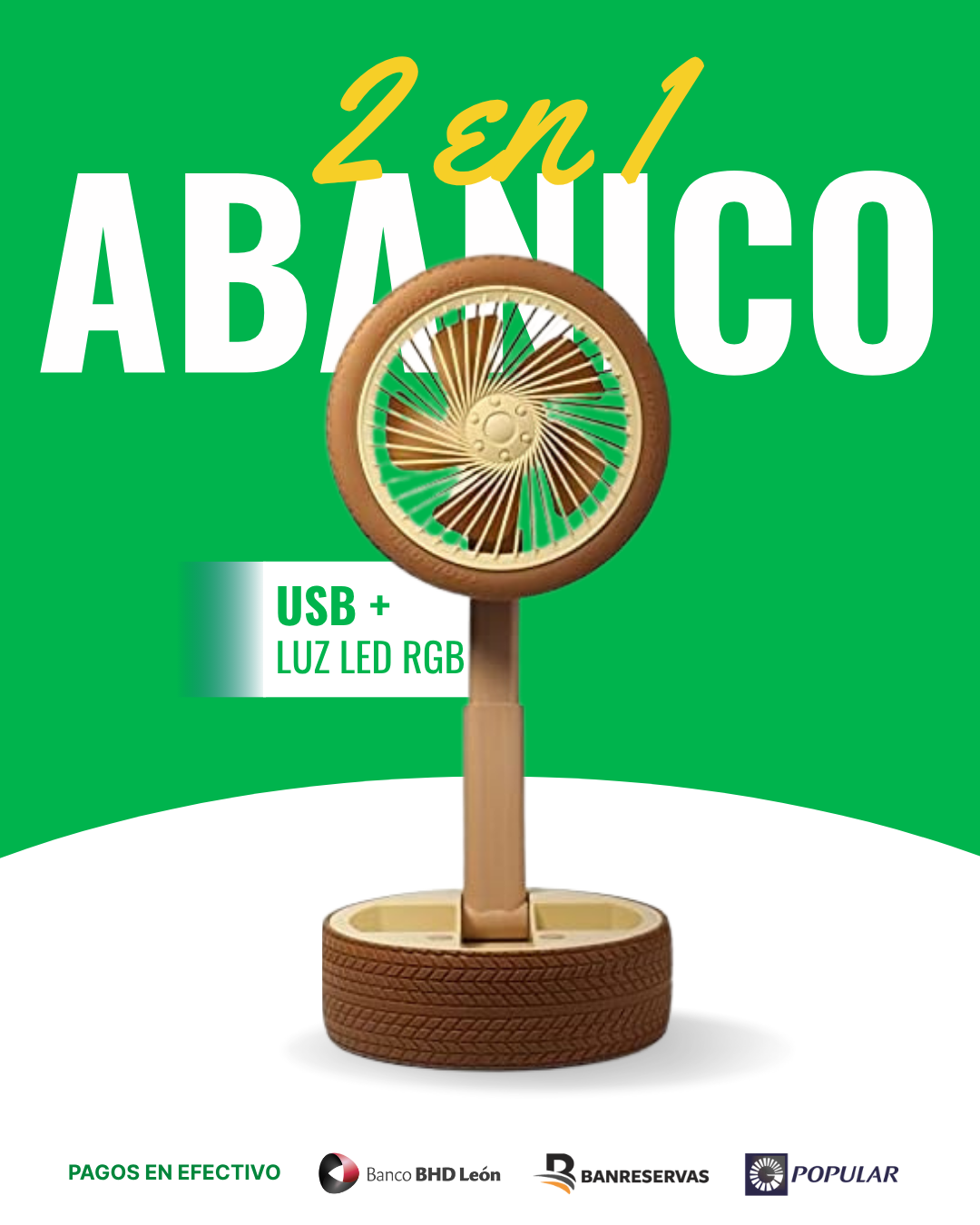 2 en 1: Ventilador USB + Lámpara | Ilumina tu espacio y refréscate al mismo tiempo con este gadget todo en uno