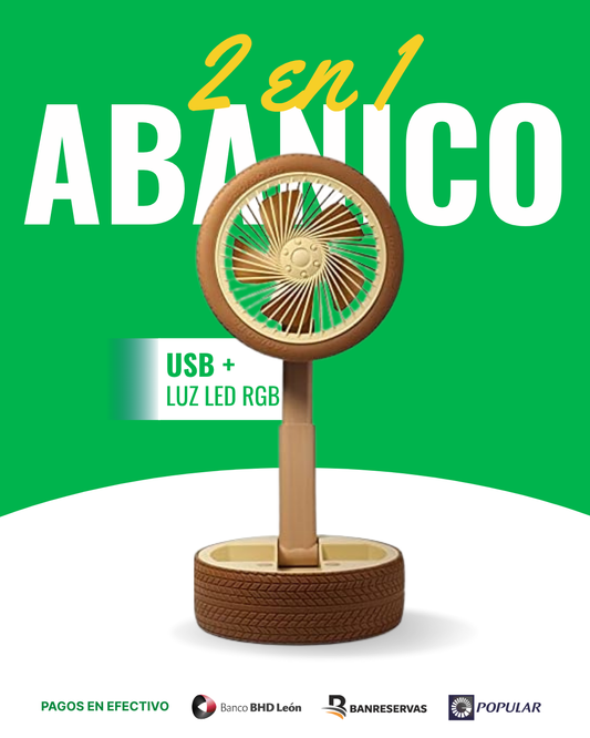 2 en 1: Ventilador USB + Lámpara | Ilumina tu espacio y refréscate al mismo tiempo con este gadget todo en uno