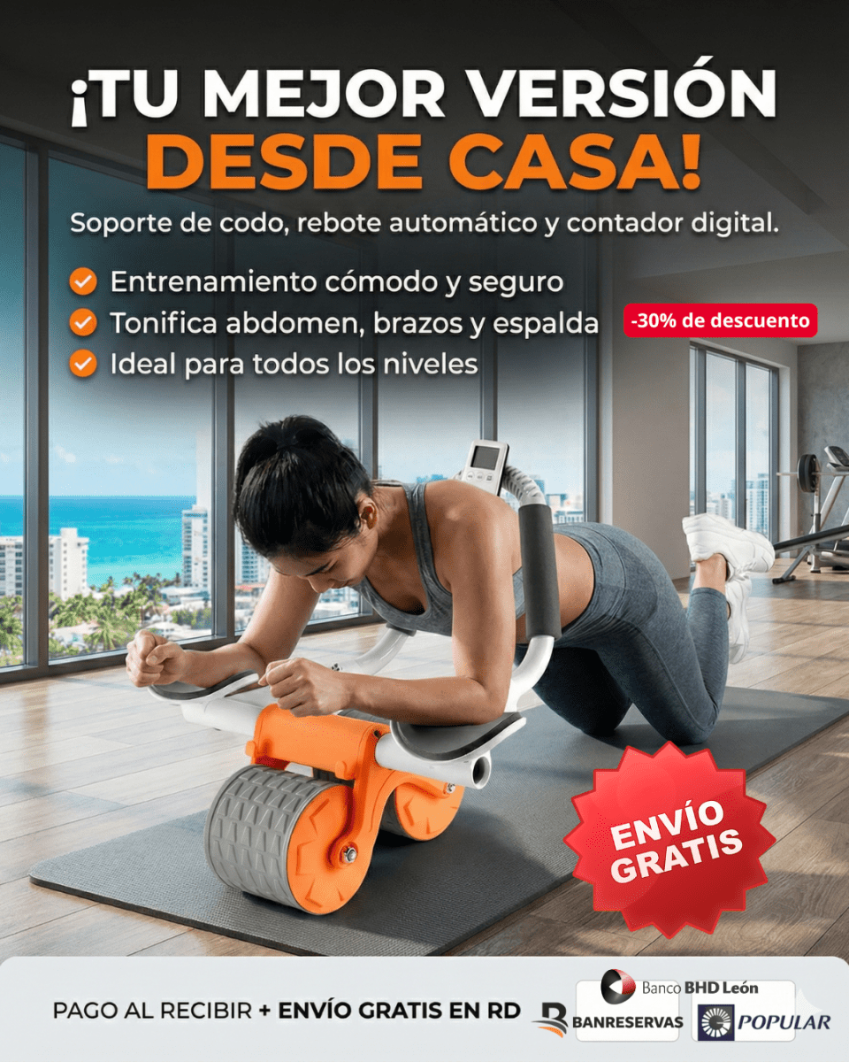 🏆 ¡Abdominales de Acero sin Dolor de Espalda! La Rueda Pro con Soporte de Codo. - GlobalyShop