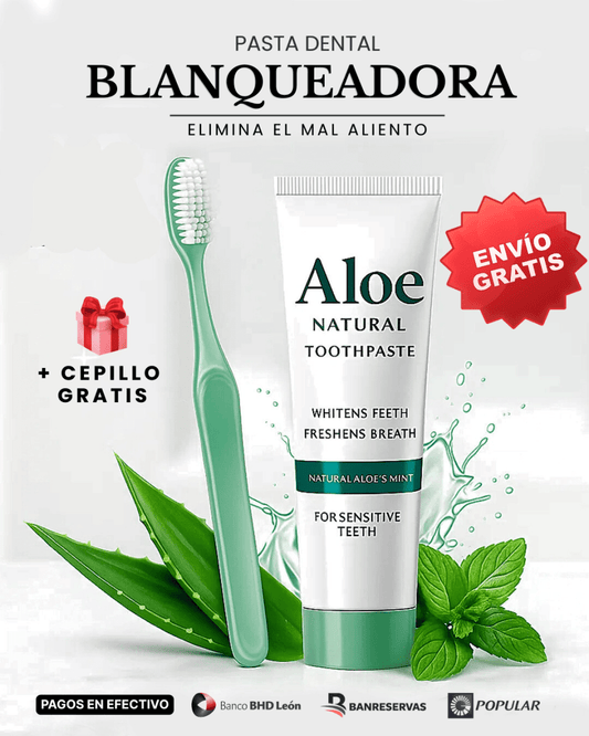 ✨ Blanquea Tu Sonrisa Naturalmente con Aloe + Cepillo GRATIS CREMA VIRAL - GlobalyShop