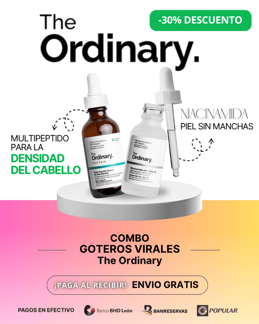 🔥COMBO Dúo Poderoso The Ordinary | 💧Piel Radiante, Cabello Fuerte | NIACINAMIDA + MULTI - PEPTIDE🍃 - GlobalyShop