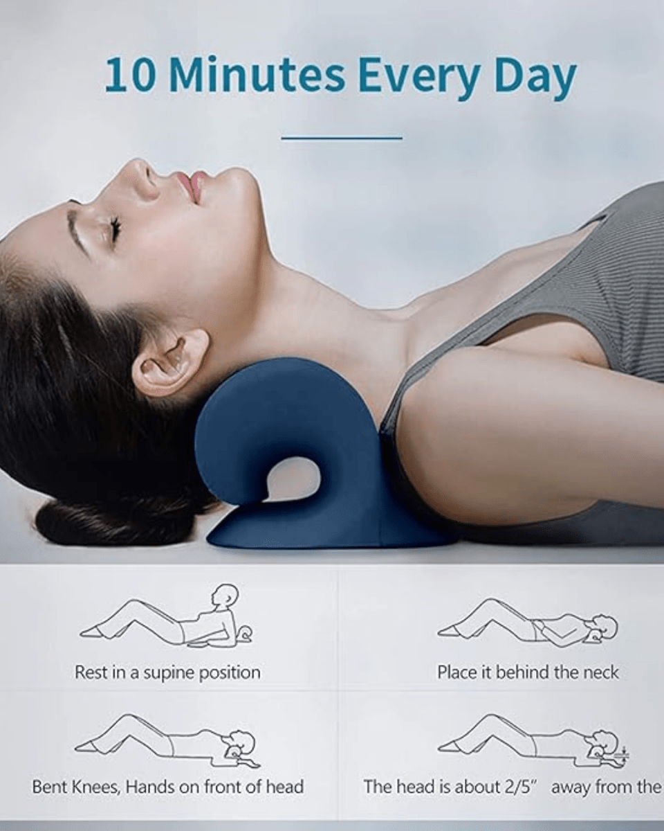 🧘Di adiós al DOLOR de CUELLO y MEJORA tu POSTURA desde CASA | Almohada Relajante de cuello💆‍♀️ - GlobalyShop