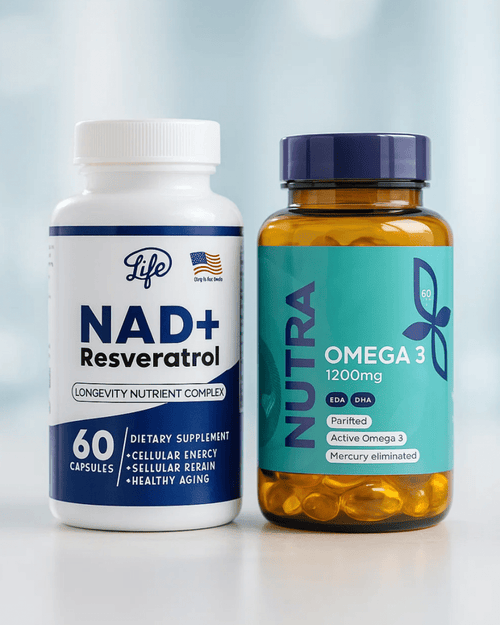 El dúo perfecto para tu BIENESTAR 💊 NAD+ & Omega 3 juntos para ti - GlobalyShop