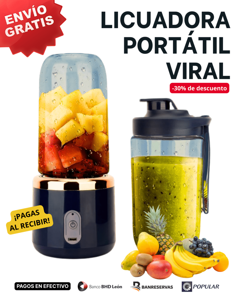 🥤 Licuadora Portátil 6 Cuchillas – Batidos en Cualquier Lugar - GlobalyShop