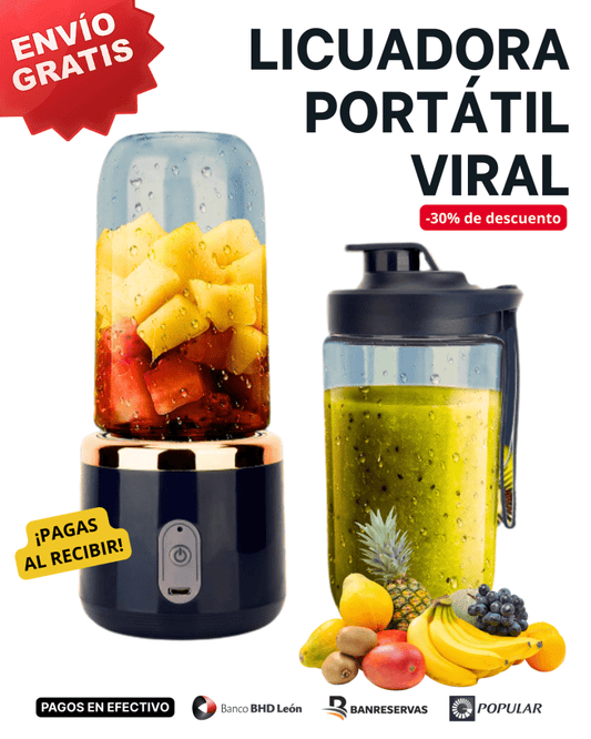 🥤 Licuadora Portátil 6 Cuchillas – Batidos en Cualquier Lugar - GlobalyShop