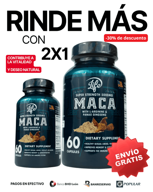 MACA PERUANA 5000mg – ¡LLÉVATE 2 POR 1 HOY! 🔥 - GlobalyShop