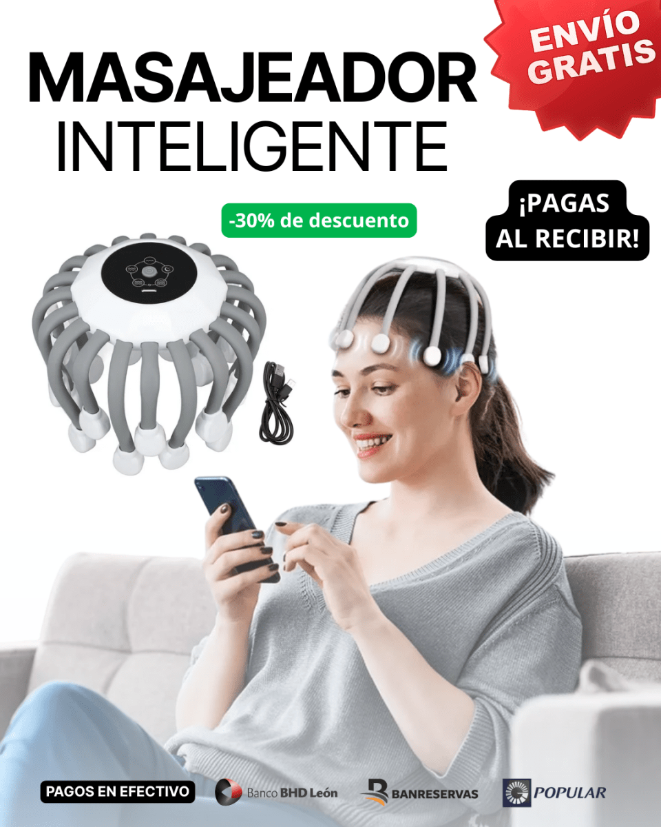 Masajeador de cabeza inteligente – Relájate donde estés 🧘‍♂️ - GlobalyShop