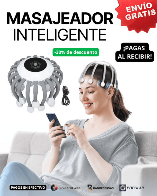 Masajeador de cabeza inteligente – Relájate donde estés 🧘‍♂️ - GlobalyShop