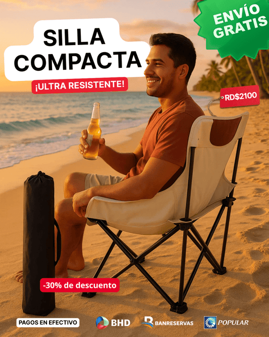🏖️ ¡Relájate donde quieras con la Silla de Playa Premium! - GlobalyShop