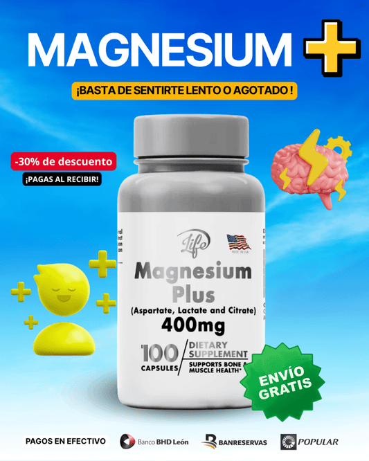 😴🥱¿Te sientes CANSADO? Refuerza Huesos y Músculos con Magnesio y Vitaminas | Magnesium Plus⚡ - GlobalyShop