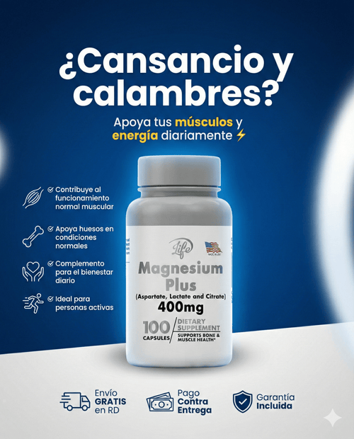 😴🥱¿Te sientes CANSADO? Refuerza Huesos y Músculos con Magnesio y Vitaminas | Magnesium Plus⚡ - GlobalyShop