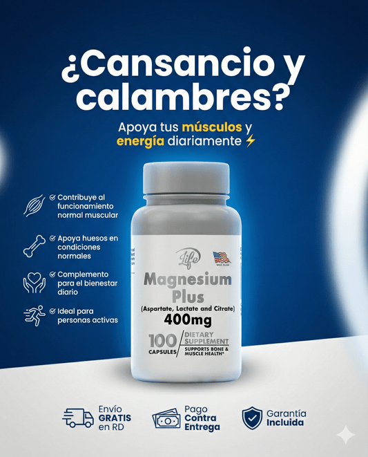 😴🥱¿Te sientes CANSADO? Refuerza Huesos y Músculos con Magnesio y Vitaminas | Magnesium Plus⚡ - GlobalyShop