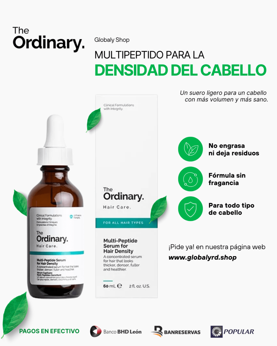 The Ordinary Multi - Peptide Serum for Hair Density | Recupera la densidad de tu cabello sin tratamientos invasivos. - GlobalyShop