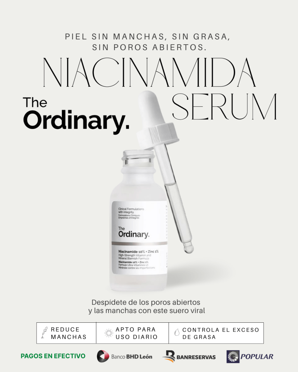 The Ordinary Serum Niacinamide | Controla la grasa y mejora el tono de tu piel - GlobalyShop